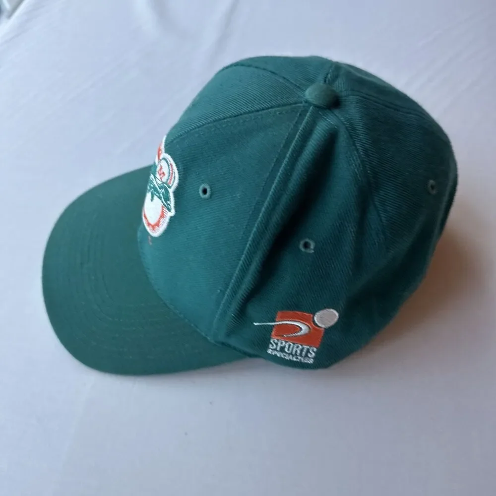 VTG 90s Sports Specialties Miami Dolphins Twin Image Snapback Hat Cap Wool Blend